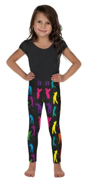 Golfer Pattern Kid's Leggings