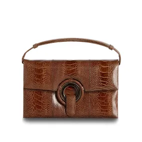 Grommet Handbag - Reddish-Brown, Smokey Topaz Gemstone