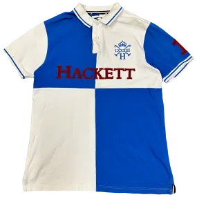 Hackett Polo In Blue & White ( XL )