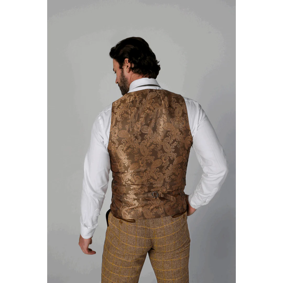 Harris - Men's Brown Tweed Waistcoat