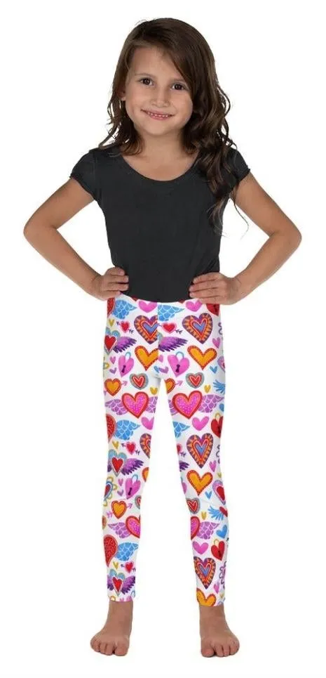 Heart Pattern Kid's Leggings