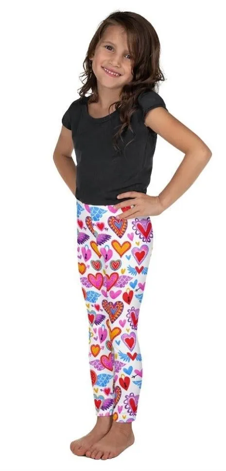 Heart Pattern Kid's Leggings