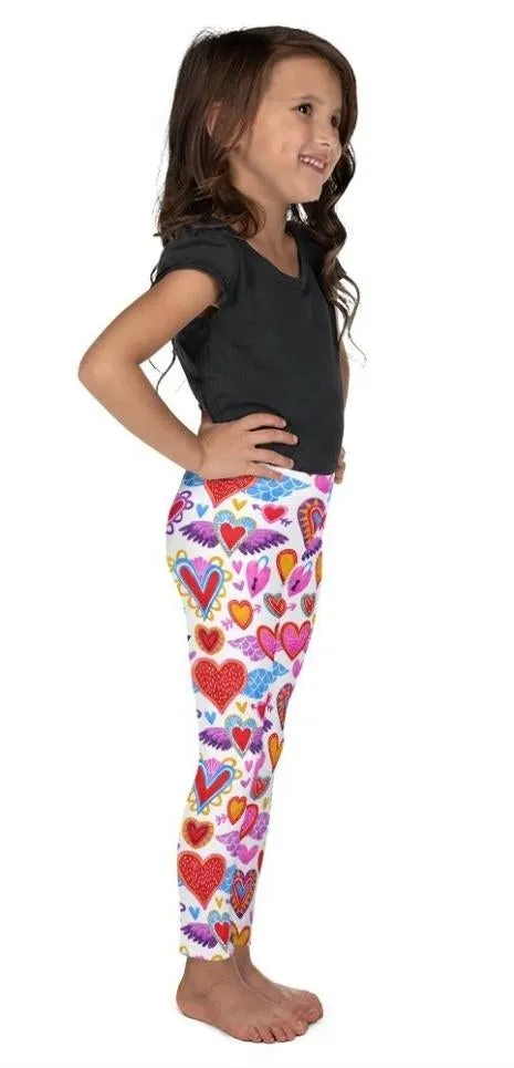 Heart Pattern Kid's Leggings