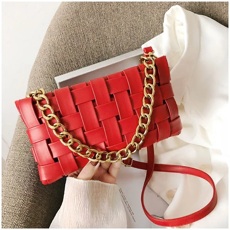 High-Quality PU Leather Weave Bag