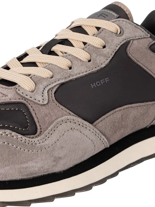 HOFF Berlin City Suede Trainers - Grey/Black