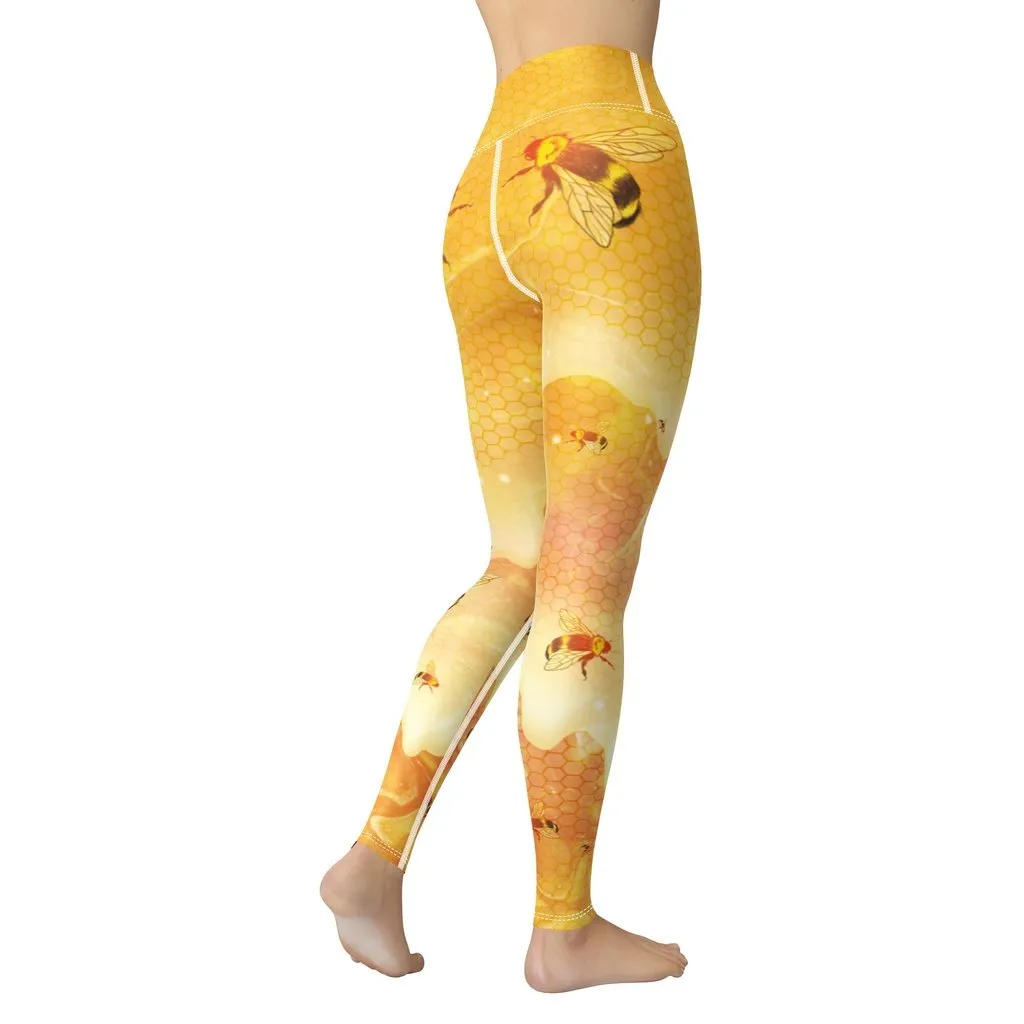 Honey Bee Yoga Leggings