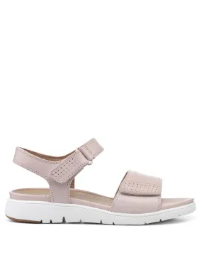 Hotter Sandals Leather Wide Saunter Wide - Blush-le