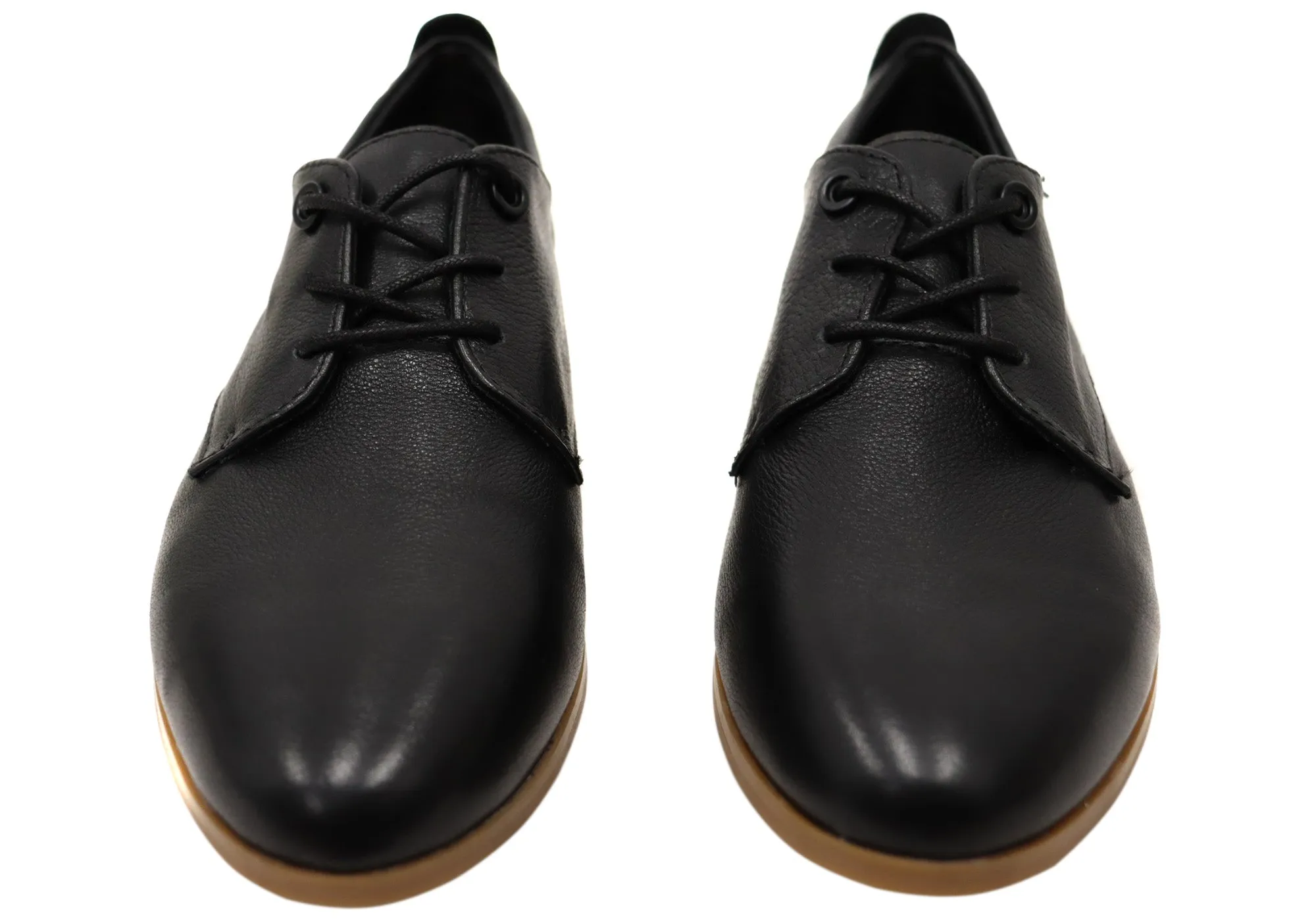 Hush Puppies Luciana Womens Leather Comfortable Lace Up Shoes