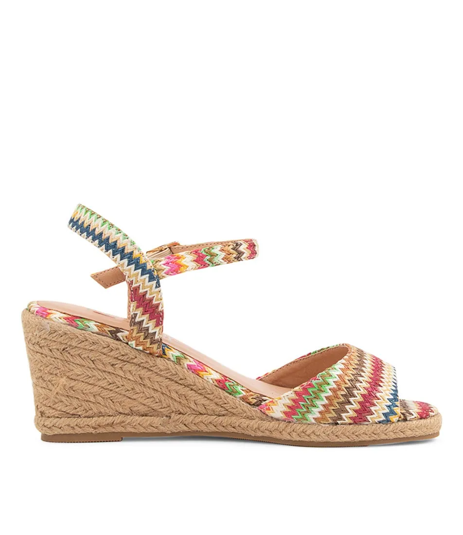 I LOVE BILLY Fimari Pop Zigzag Syn Raffia Sandals