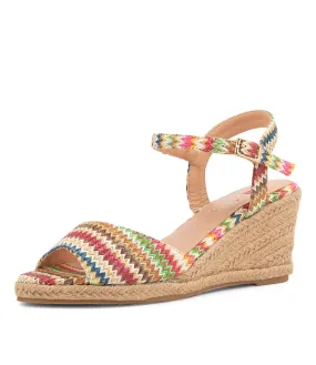 I LOVE BILLY Fimari Pop Zigzag Syn Raffia Sandals