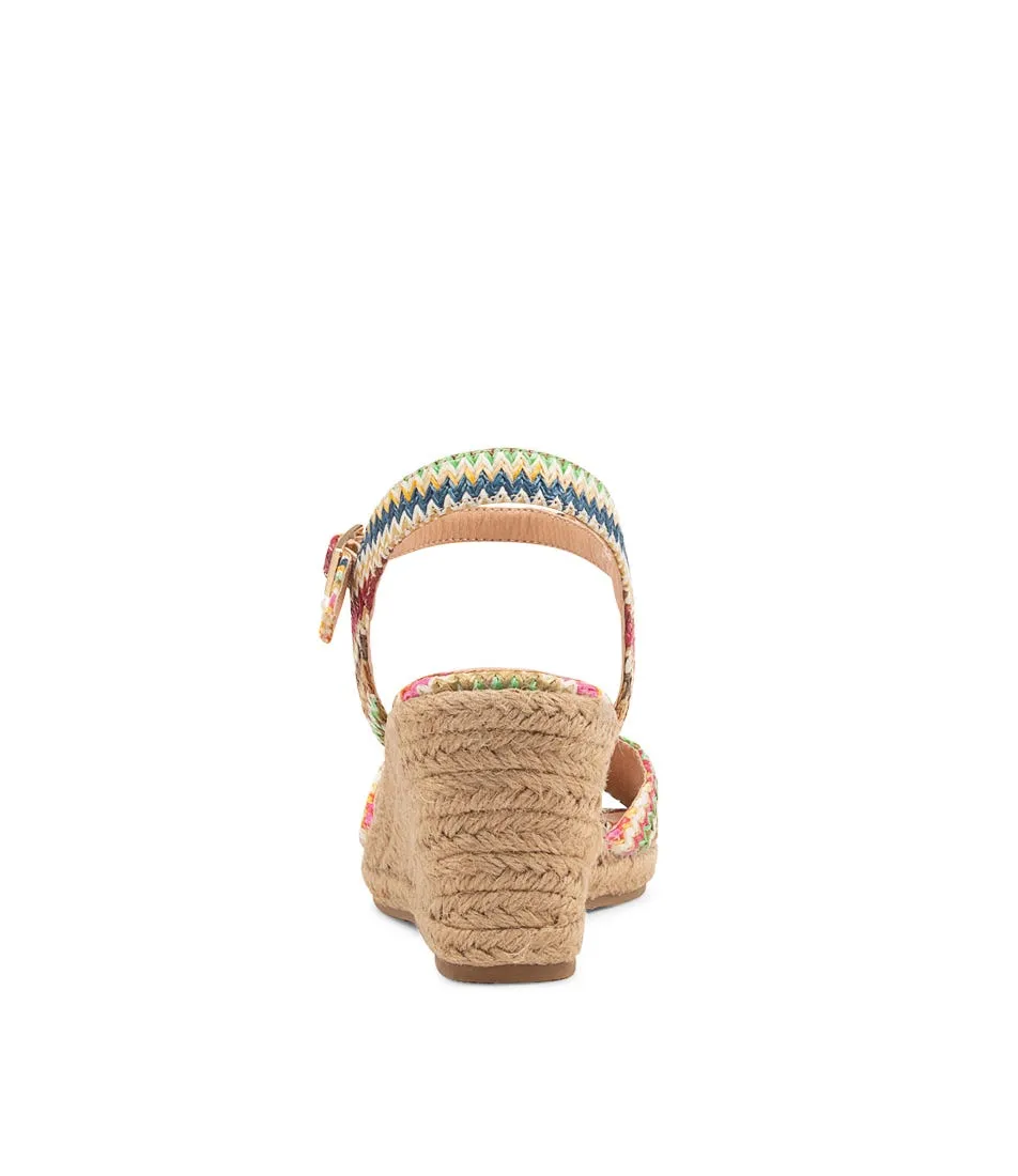 I LOVE BILLY Fimari Pop Zigzag Syn Raffia Sandals