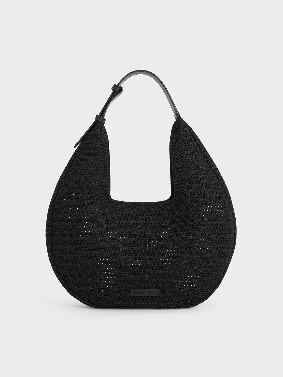 Ida Knitted Hobo Bag - Black