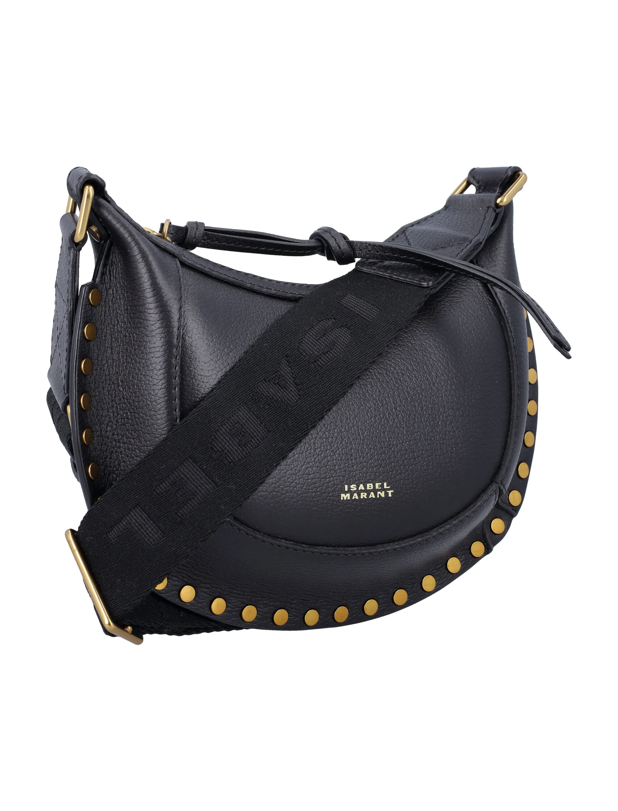 ISABEL MARANT Mini Moon Chic Black Leather Shoulder Bag - 17x25x8 cm