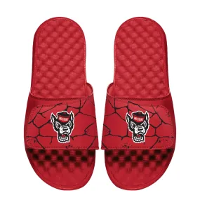 ISlide NC State Wolfpack Youth Red Shattered Slide Sandals