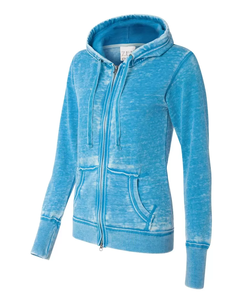 J America 8913 Women's Zen Fleece Full-Zip Hooded Sweatshirt SKU: 8913