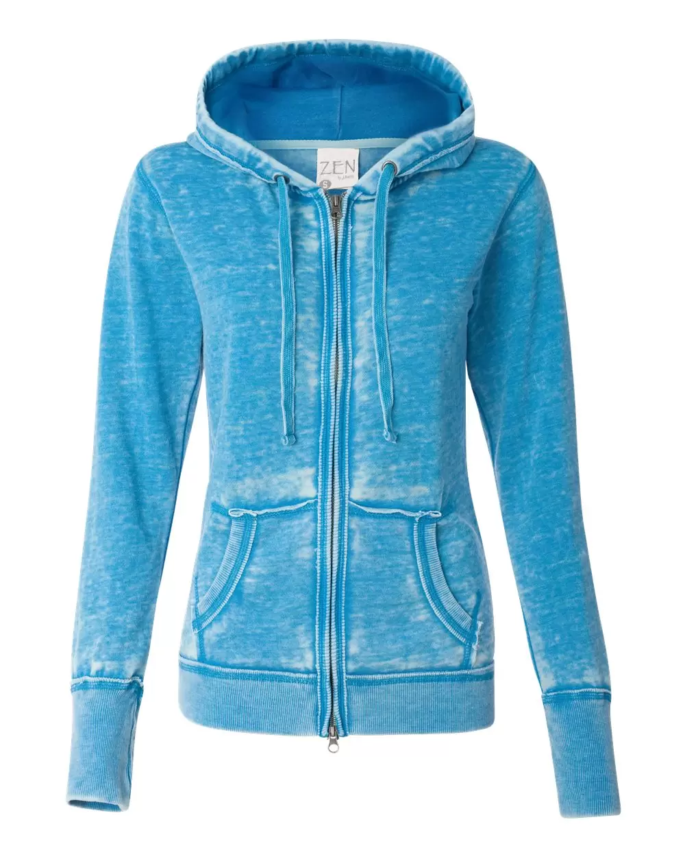 J America 8913 Women's Zen Fleece Full-Zip Hooded Sweatshirt SKU: 8913