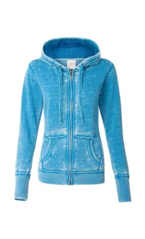 J. America 8913 Women's Zen Fleece Full-Zip Hooded Sweatshirt