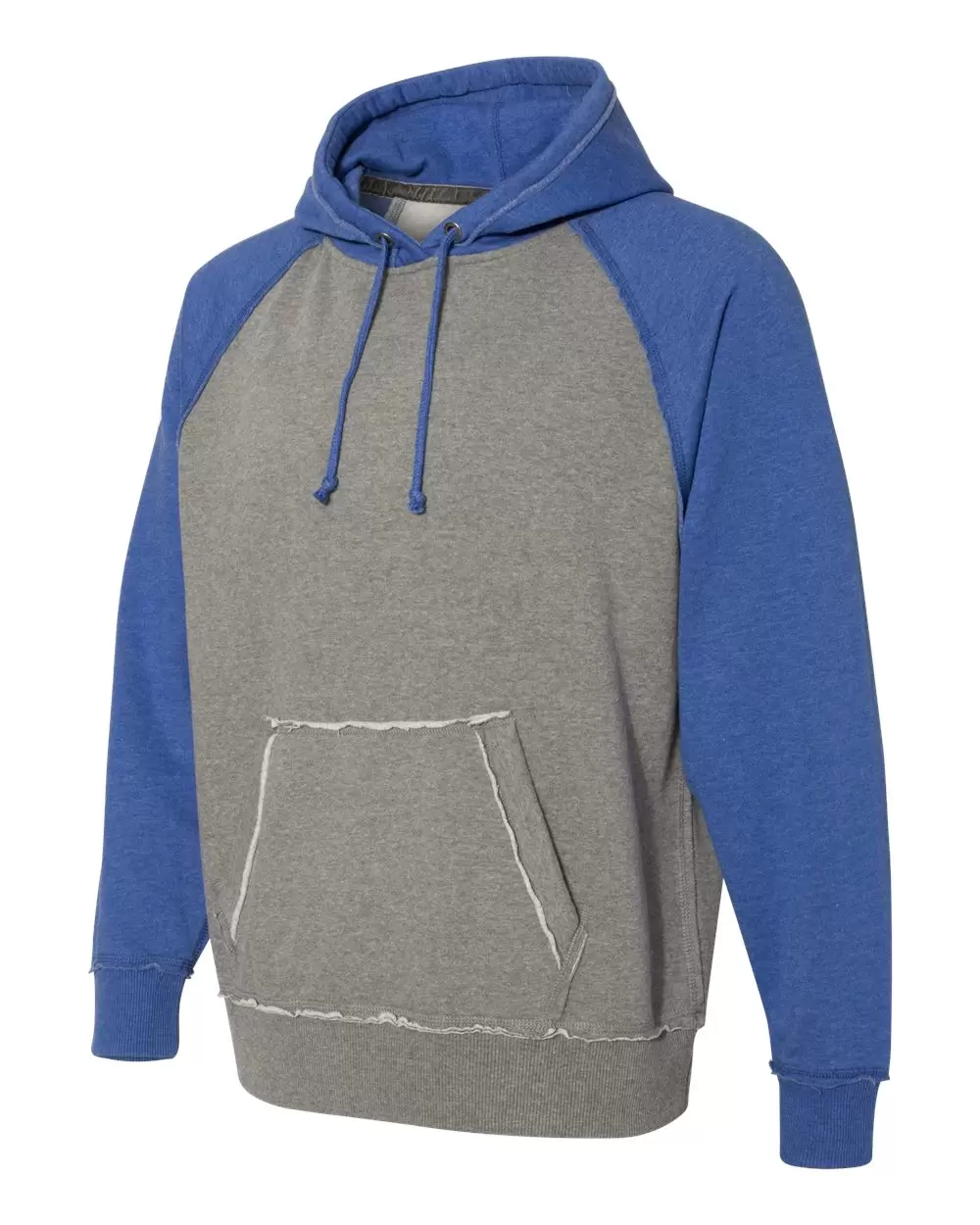 J8885 J-America Adult Vintage Heather Hooded Fleece SKU: J8885