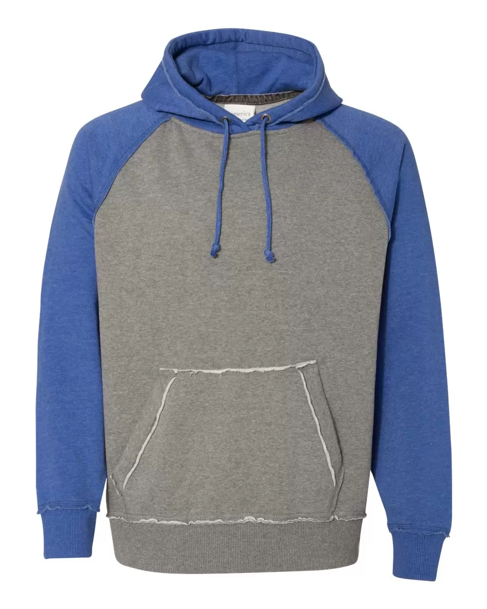 J8885 J-America Adult Vintage Heather Hooded Fleece SKU: J8885