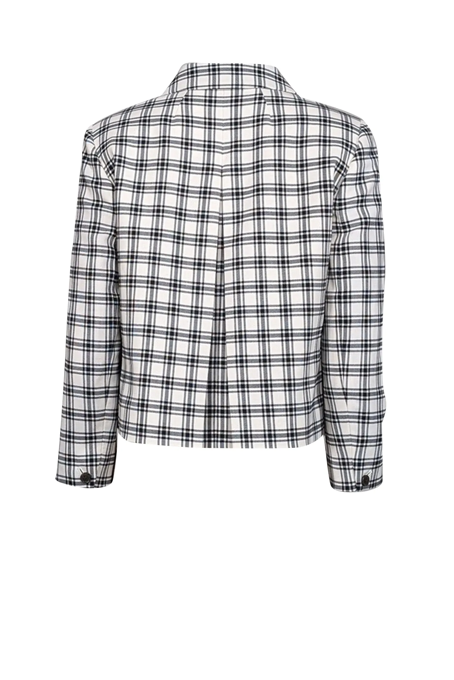 J.Crew Collection - Ivory & Black Plaid Wool Blend Cropped Jacket Sz 2