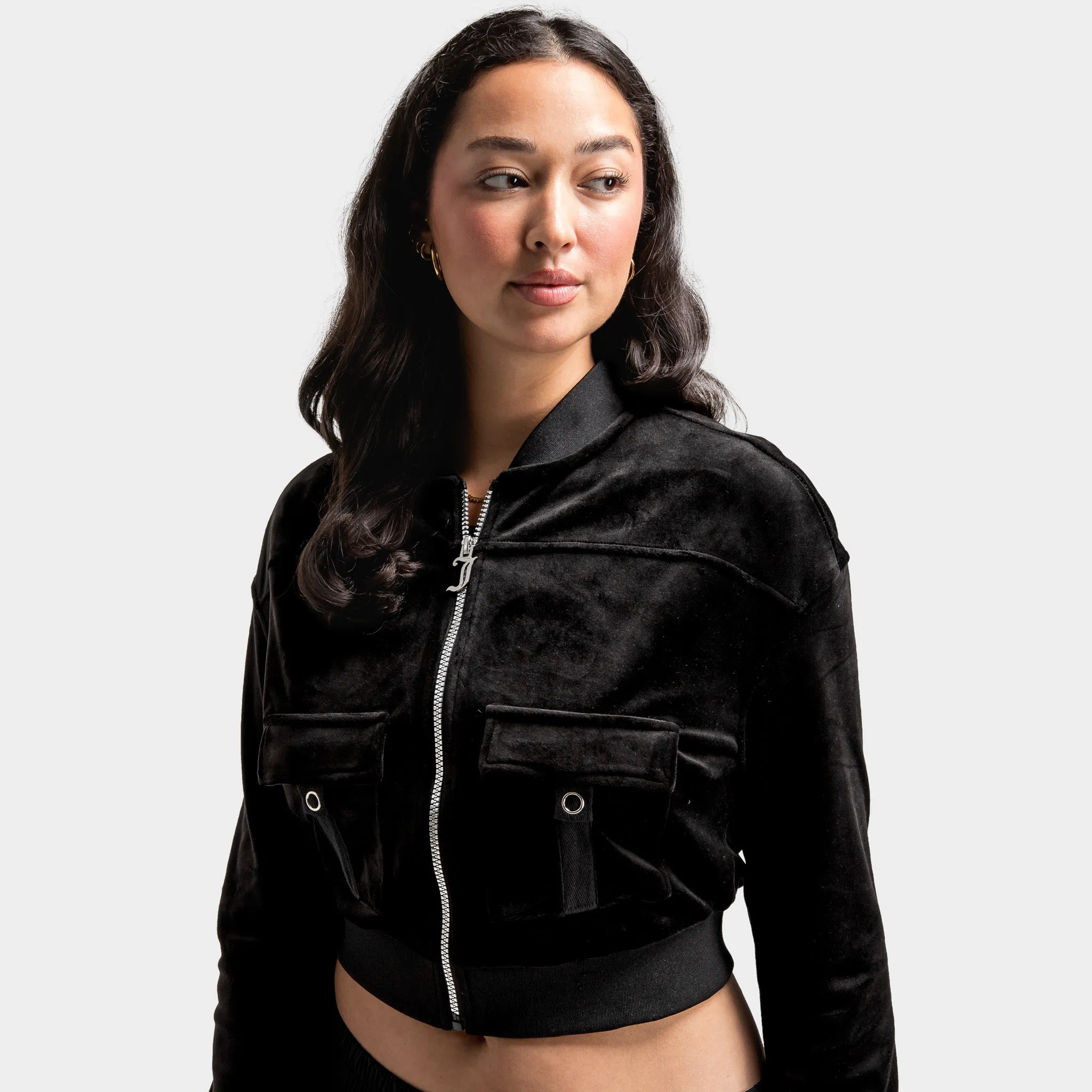 Juicy Couture Women's Cargo Bomber / Black