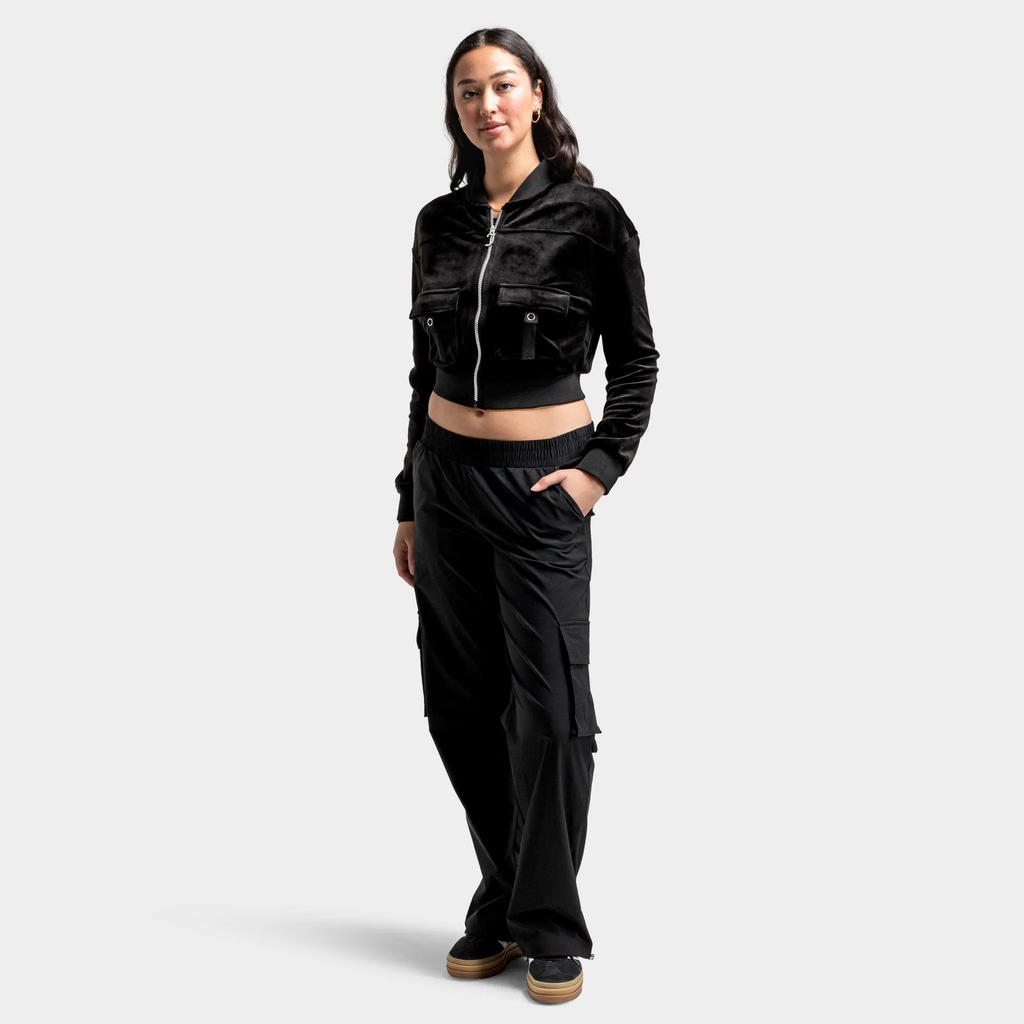 Juicy Couture Women's Cargo Bomber / Black