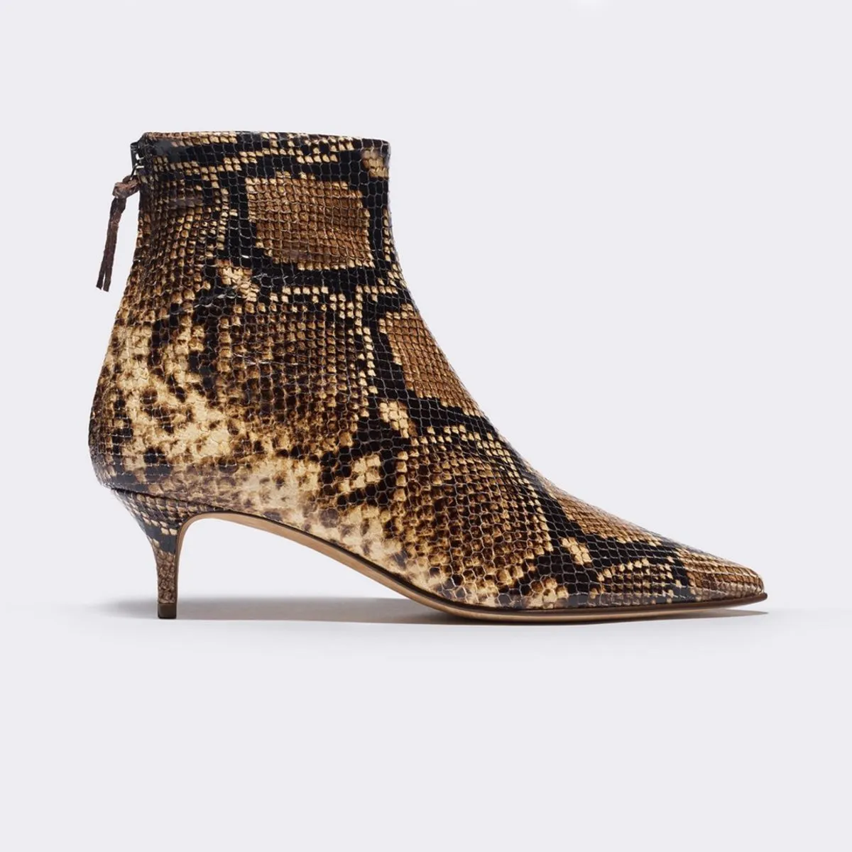 Julien Ankle Boot - Tan/Black Snakeprint