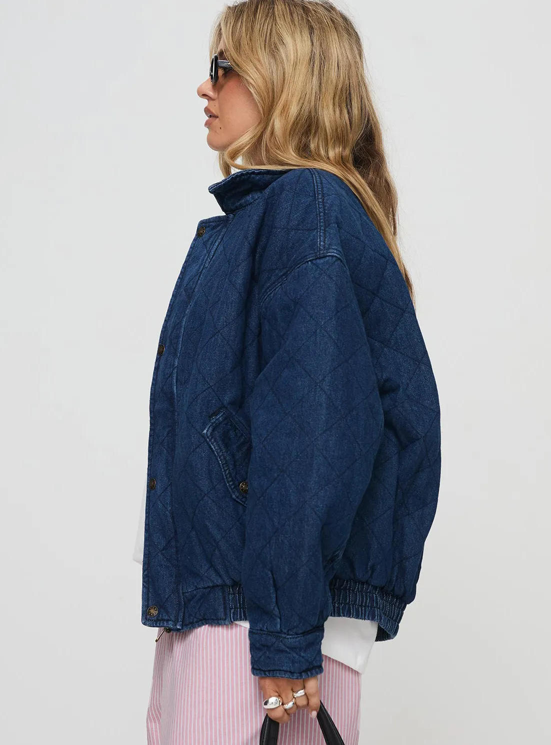 Kenny Bomber Jacket Dark Denim