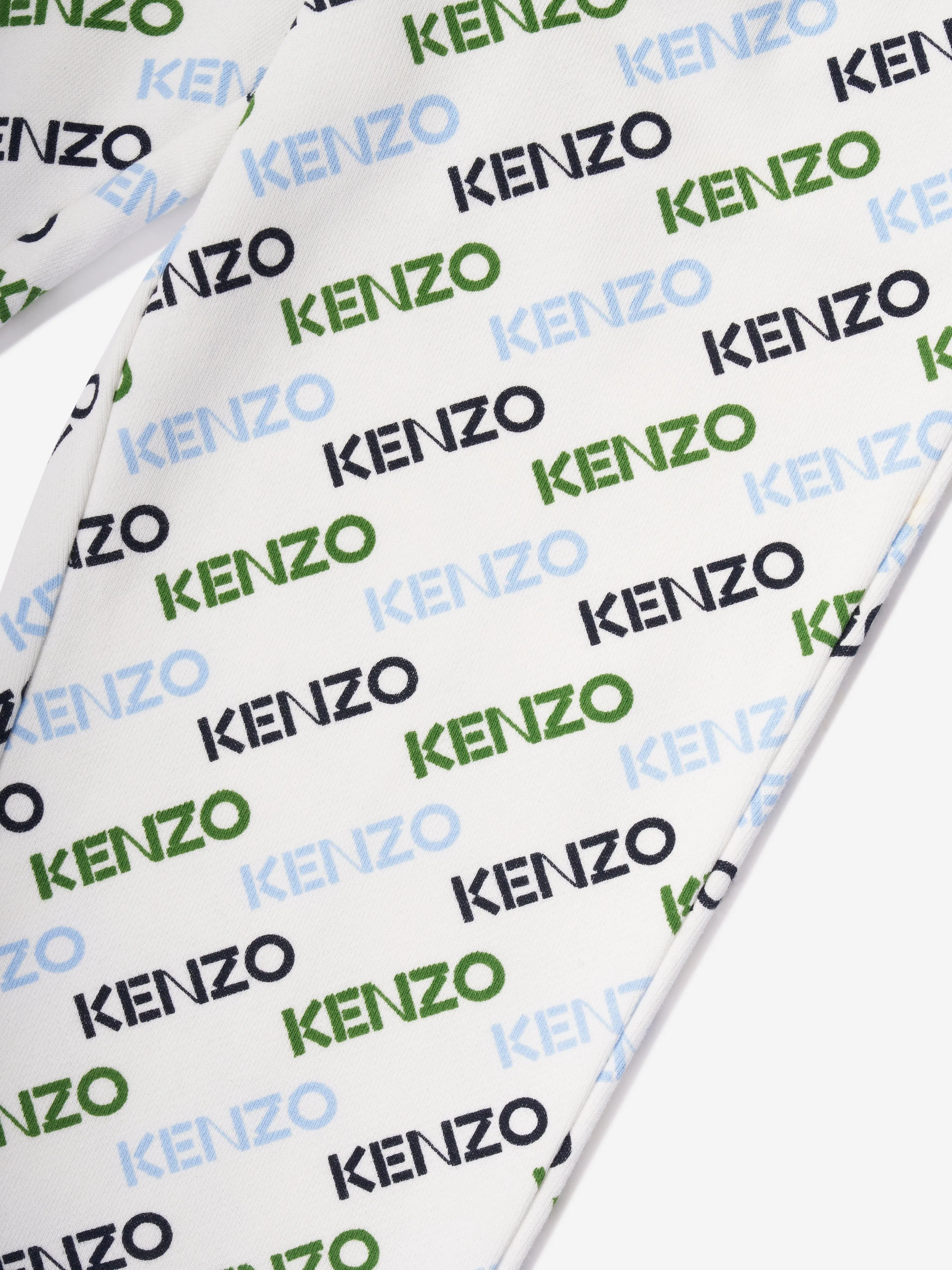 KENZO Boys Logo Print Joggers in Ivory