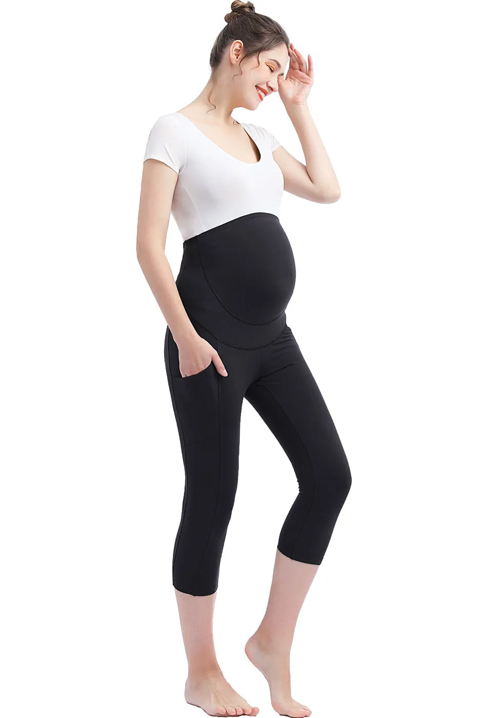 Kimi + Kai Maternity Gwen Belly Support Pocket Leggings ( 18.5 Inseam)