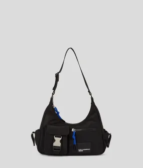 KL Jeans, Klj Street Nylon Shoulder Bag, Woman, BLACK, Size: One size