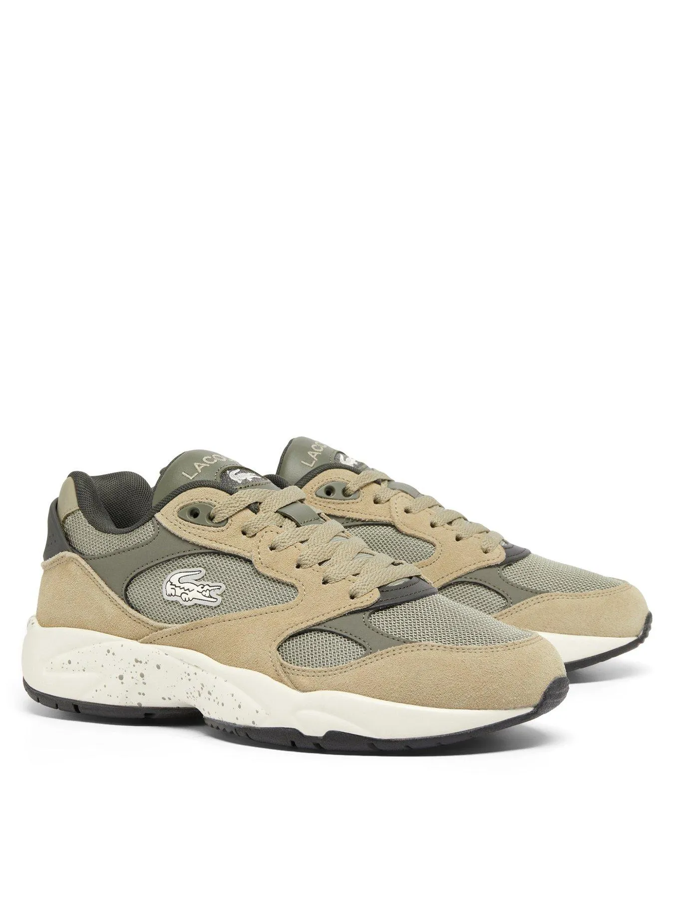 Lacoste Storm 96 Lo Vintage Suede Trainers - Khaki