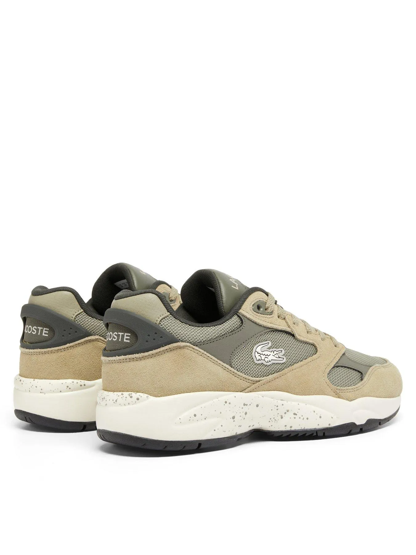 Lacoste Storm 96 Lo Vintage Suede Trainers - Khaki