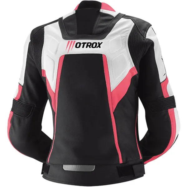 Ladies Biker Jacket Crushing Leather Racing Wear2.0