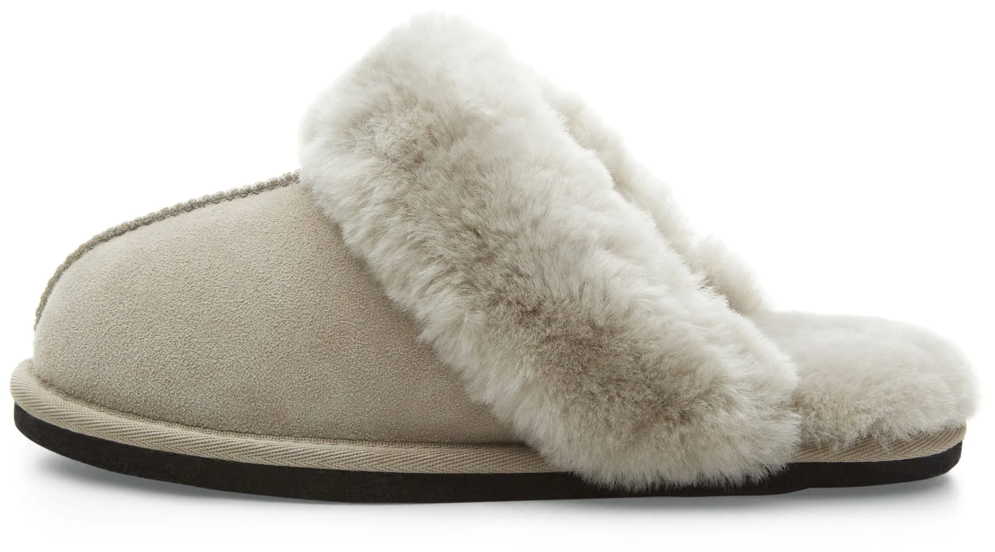 Ladies lambskin slipper, Light gray | Manufactum