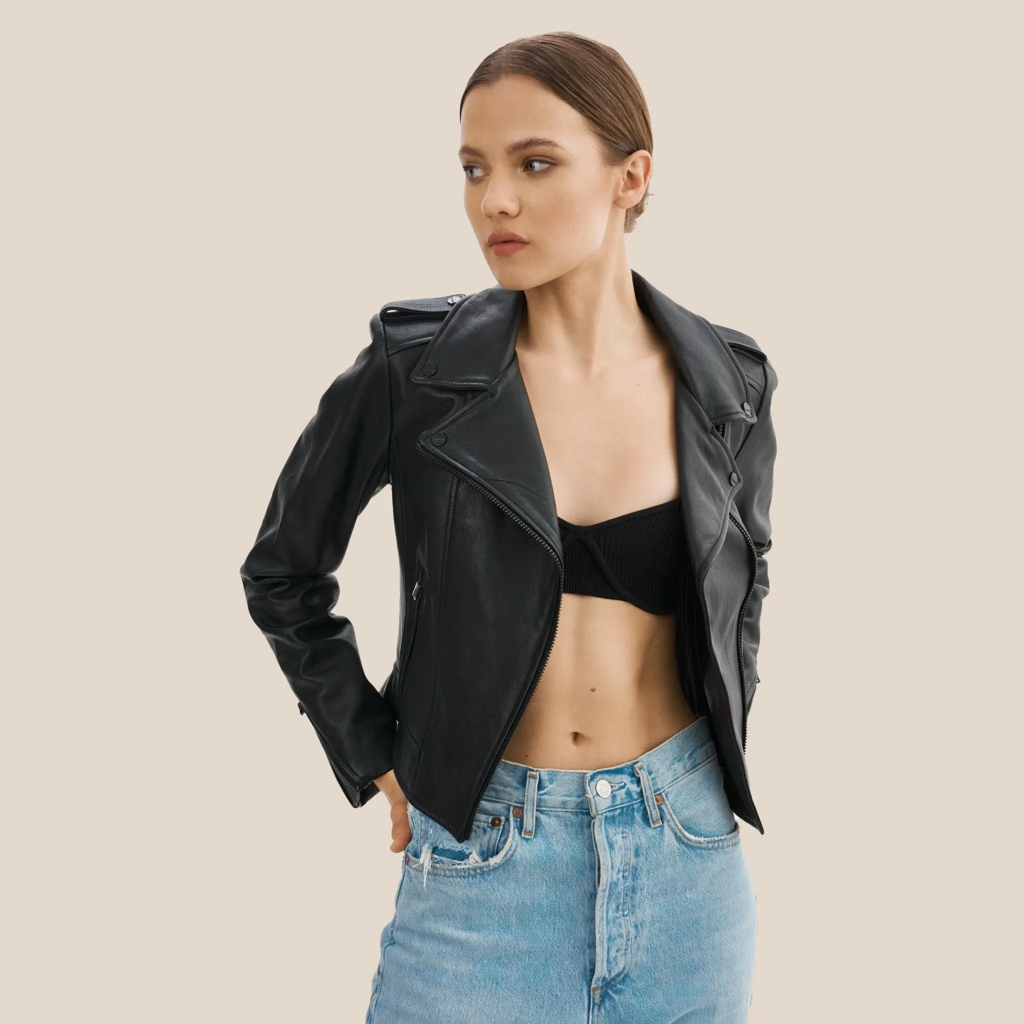 LAMARQUE - Black Leather Jacket