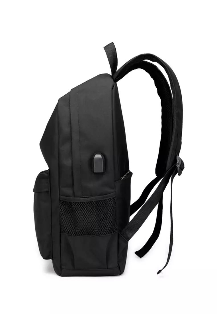 Lara Men's Breathable Wear-resistant Leisure Backpack - Black