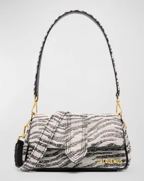 Le Petit Bambimou Zebra Canvas Shoulder Bag