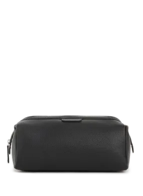 LE TANNEUR  Charles grained leather toiletry bag - Black