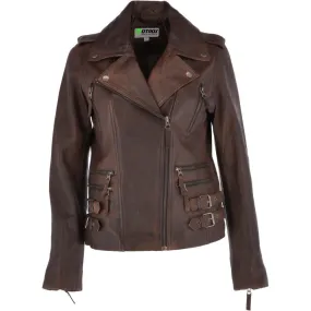 Leather Jacket Fashion Superior Ladies Biker Style3