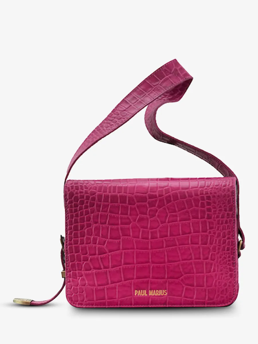 leather shoulder bag for woman Pink - LeBaguette Alligator Cocktail Tourmaline | PAUL MARIUS