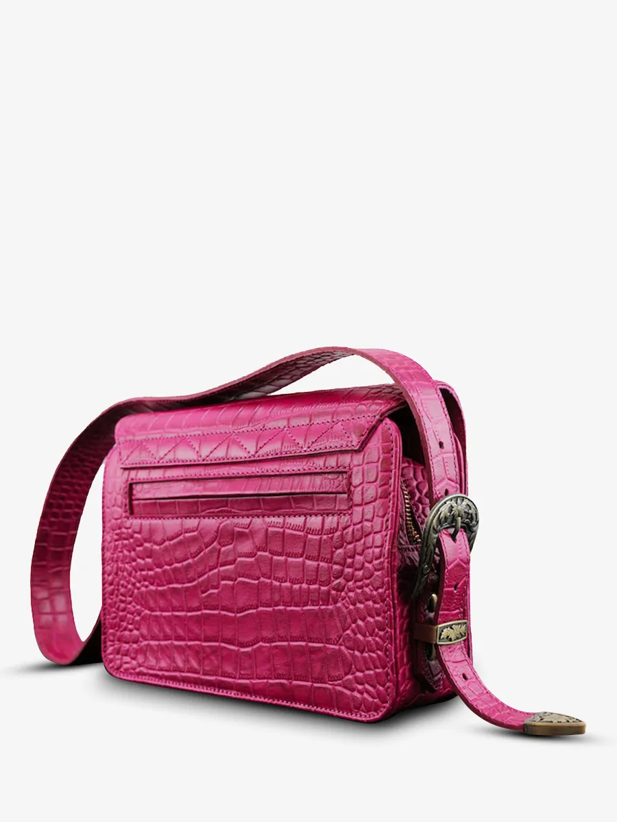 leather shoulder bag for woman Pink - LeBaguette Alligator Cocktail Tourmaline | PAUL MARIUS