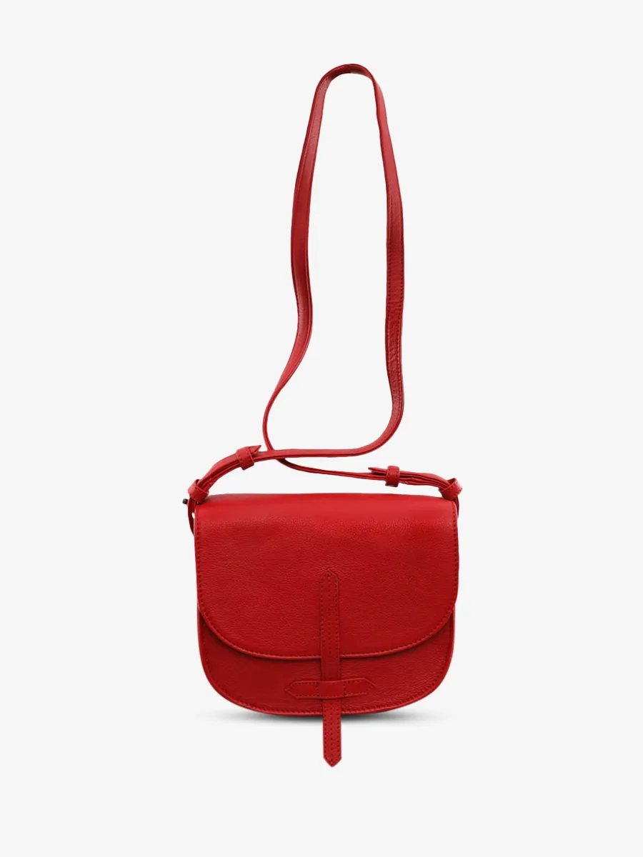 leather woman shoulder bag Red - L'Idole Carmine Red | PAUL MARIUS