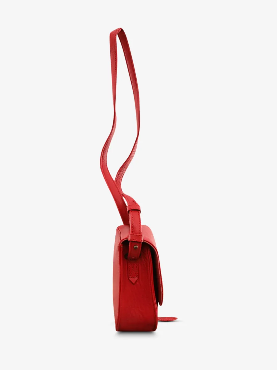 leather woman shoulder bag Red - L'Idole Carmine Red | PAUL MARIUS