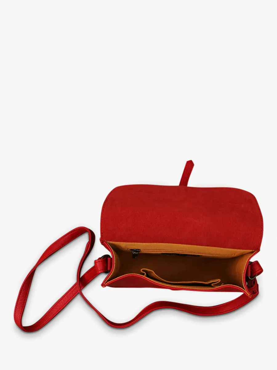 leather woman shoulder bag Red - L'Idole Carmine Red | PAUL MARIUS