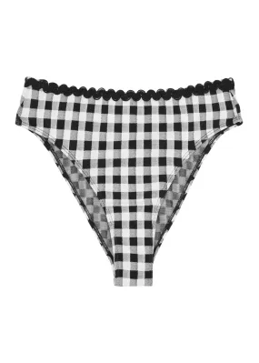 LESLIE AMON Kendall checked bikini briefs -                         -                     -                