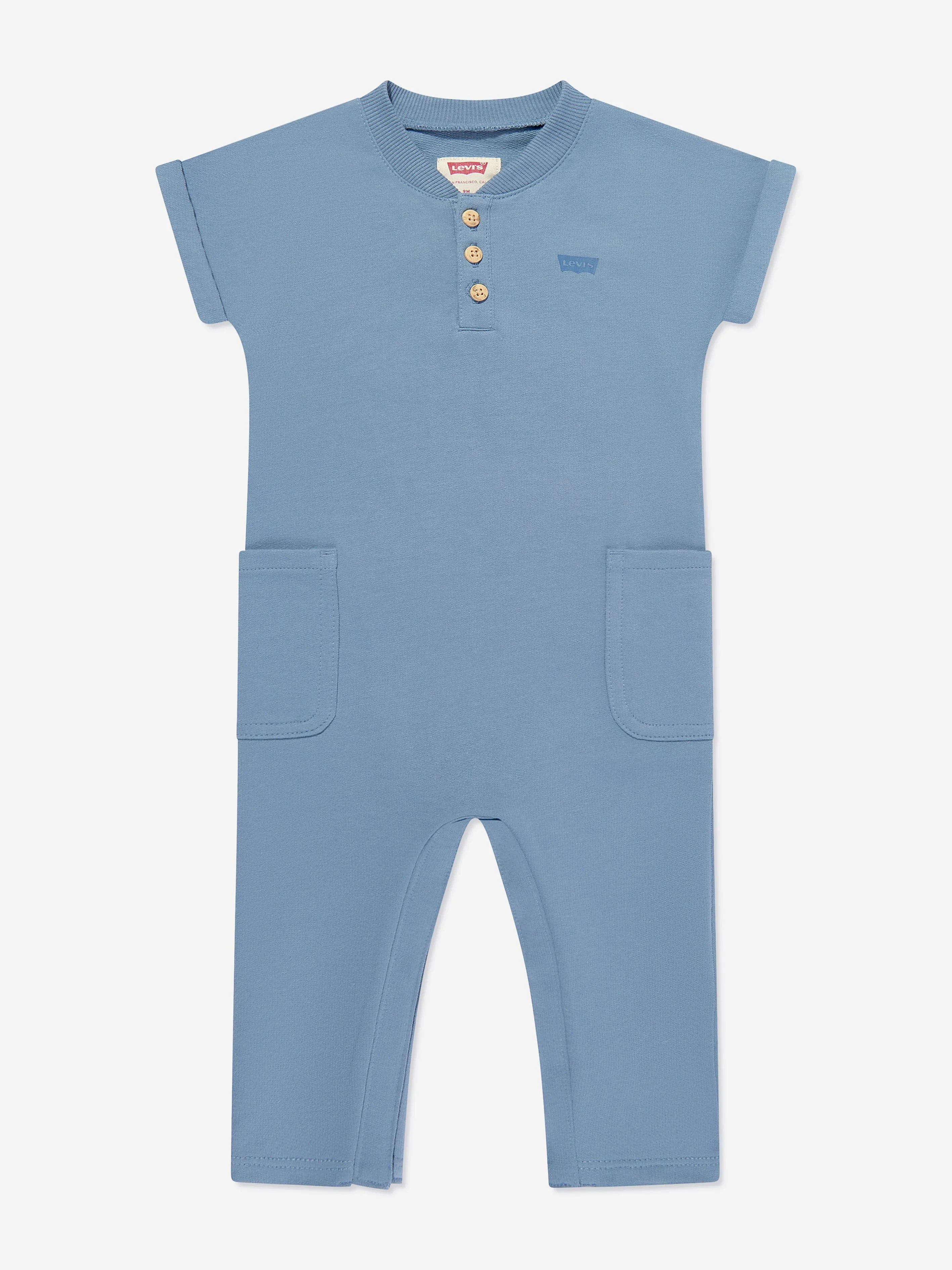 Levi's Wear Baby Boys Henley Romper in Blue