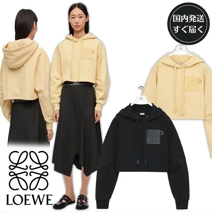 LOEWE  |Cropped hoodie in cotton