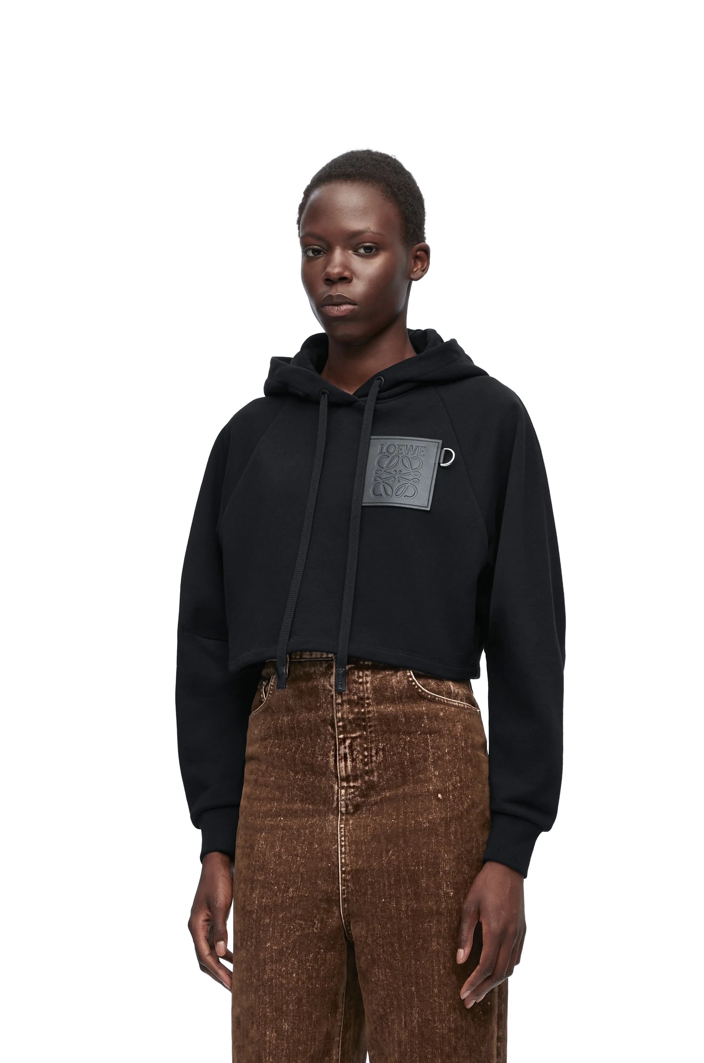 LOEWE  |Cropped hoodie in cotton