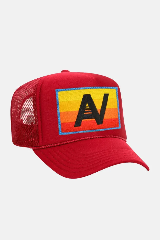 Logo Rainbow Low Rise Trucker Hat Red